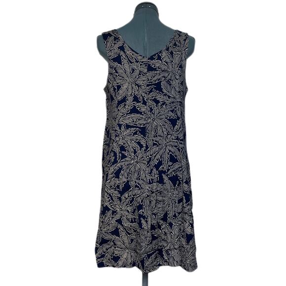 VINTAGE Liberty House Young Hawaii Wild Palms Mini Dress Woman's Medium blue - Picture 2 of 16